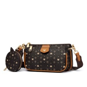 USA MCLAREN LLC Crossbody Bags for Women 3 Set Small Cell Phone Purse PVC Leather Lightweight Trendy