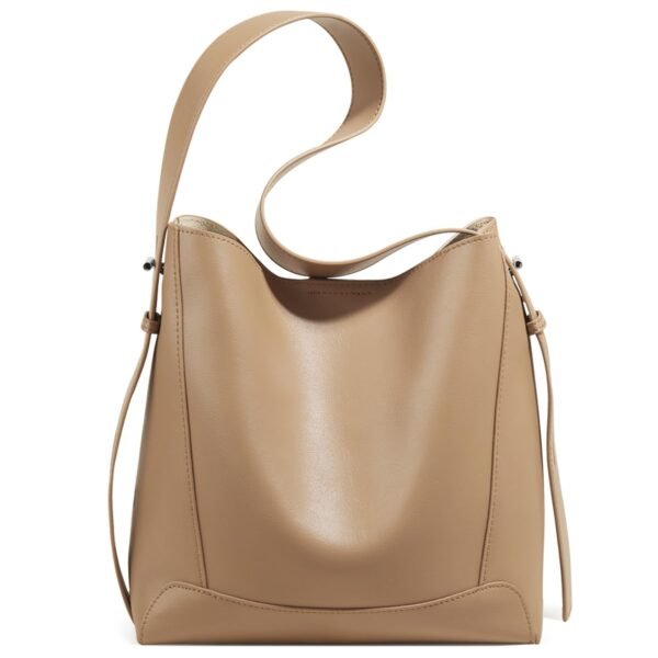 USA MCLAREN LLC Cowhide Bucket Shoulder Top-Handle Handbags for Women Large Size with Inner Bag