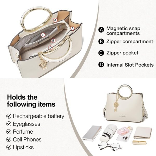 USA MCLAREN LLC Satchel Handbags for Women Top-Handle Purse Women's Crossbody Bag - Image 6