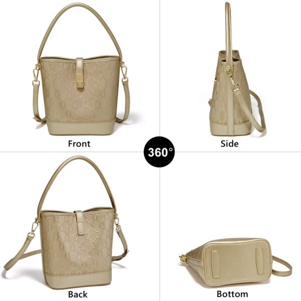 USA MCLAREN LLC Chain Pattern Crossbody Handbags Top-Handle Bags Satchels Purse 2WAY Zipper Twist Lock Closure - Image 2