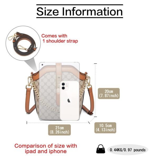 USA MCLAREN LLC Cell Phone Crossbody Bags for Women Small Chain Top-handle Vertical Handbags Purses Lightweight PVC Leather - Image 3