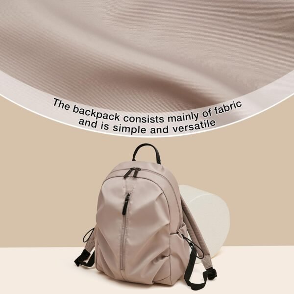 USA MCLAREN LLC Fabric Travel Backpack for Women Laptop Large Hiking Stylish Purse Lightweight Two-way Zipper（Dark Pink） - Image 5