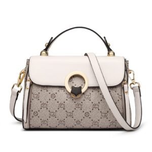 USA MCLAREN LLC Small Crossbody Bag for Women PVC Leather Detachable Strap Lightweight Twist Lock Flap