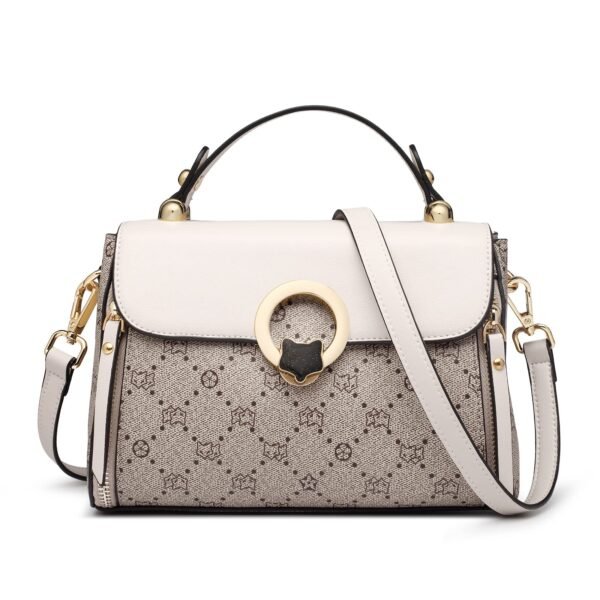 USA MCLAREN LLC Small Crossbody Bag for Women PVC Leather Detachable Strap Lightweight Twist Lock Flap