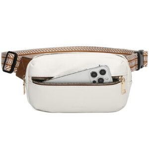 USA MCLAREN LLC Belt Bag for Women & Men, Fashion Soft Leather Fanny Pack Waist Bag, Adjustable Crossbody Purse for Travel Running