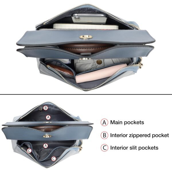 USA MCLAREN LLC Genuine Leather Crossbody Bags for Women Guitar Strap Top Handle Shoulder Handbags with 2 straps - Image 6