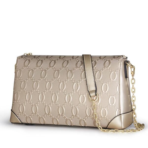 USA MCLAREN LLC Women's Crossbody Bags Satchel Handbags Small Purse Cow Leather Shoulder Bag for Women Zipper Chain Pattern