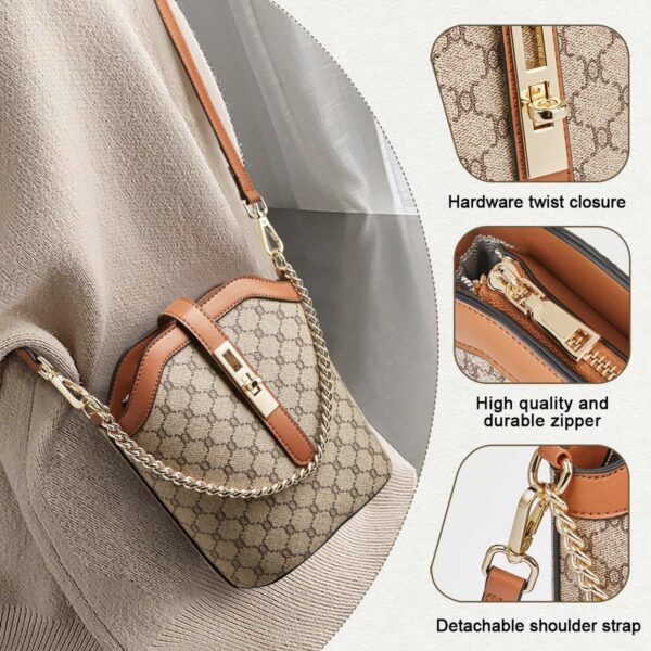 USA MCLAREN LLC Cell Phone Crossbody Bags for Women Small Chain Top-handle Vertical Handbags Purses Lightweight PVC Leather - Image 4