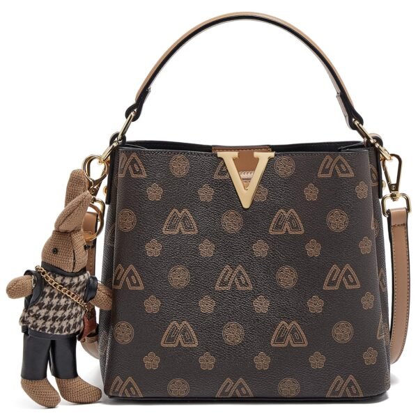 USA MCLAREN LLC PVC Crossbody Bags for Women Doll Hanging Decoration Small Top-handle Purses Lightweight