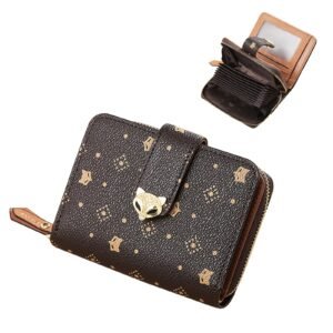 USA MCLAREN LLC Bi-Fold Mini Wallets for Women Coin Credit Card Paper Money ID Card Pocket PVC Leather with Gift Box Packing