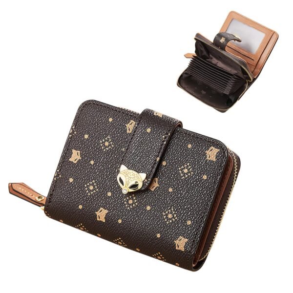 USA MCLAREN LLC Bi-Fold Mini Wallets for Women Coin Credit Card Paper Money ID Card Pocket PVC Leather with Gift Box Packing