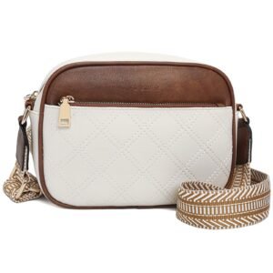 USA MCLAREN LLC Quilted Small Crossbody Bags for Women Soft Leather Shoulder Purses with Adjustable Wide Strap